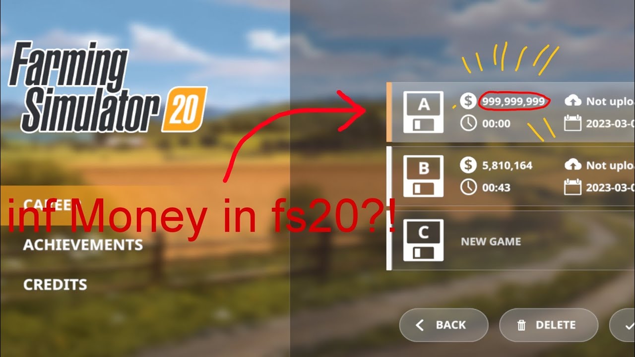 infinite money glitch in farming simulator 20 MOBILE