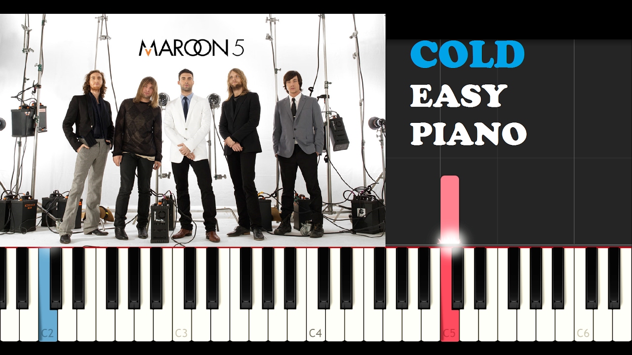 Maroon 5 - Cold (EASY Piano Tutorial)