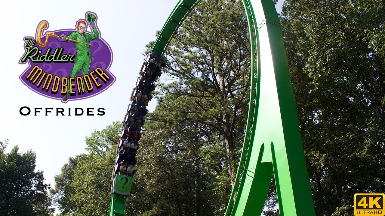 (4K) Riddler Mindbender Offrides-Six Flags Over Georgia