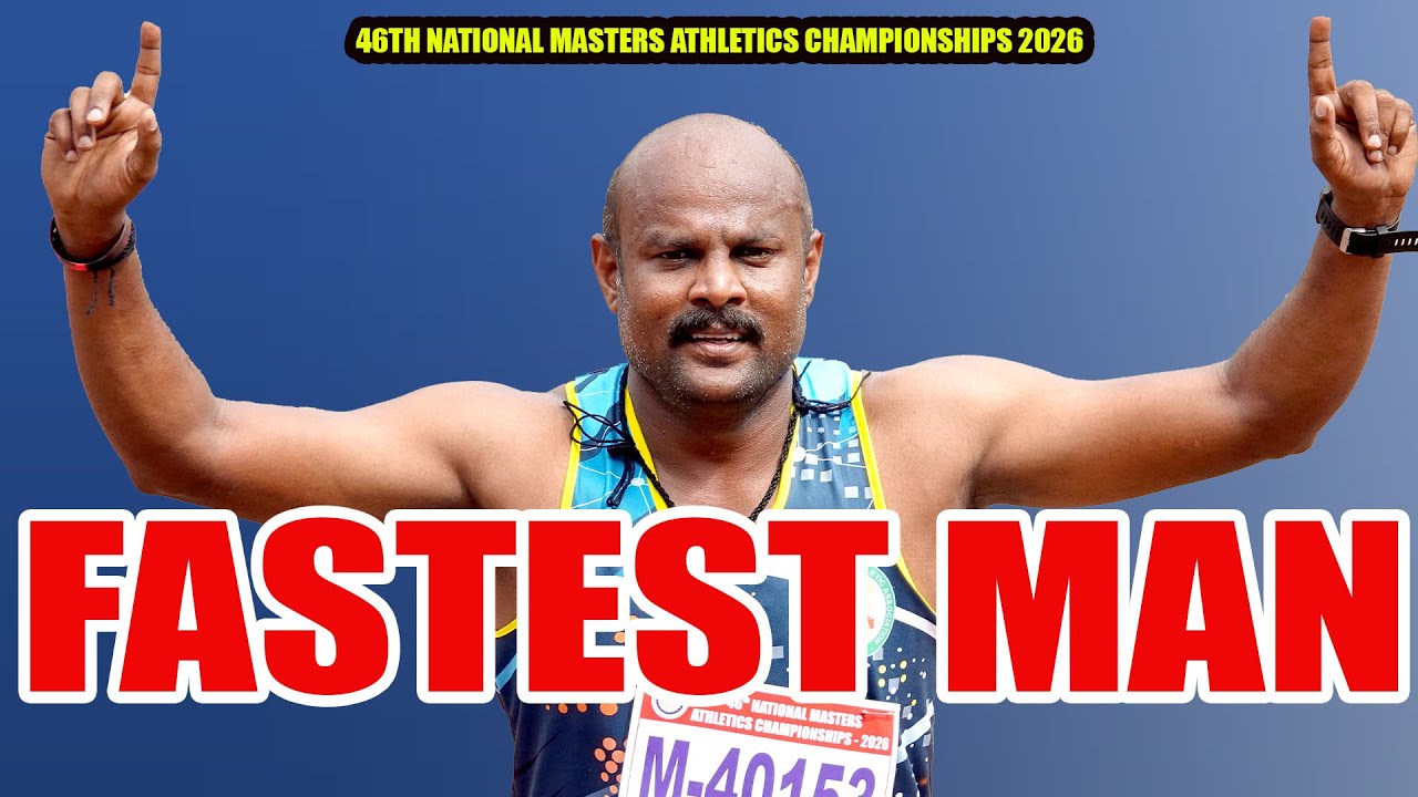 Fastest Man of 40yrs  100m final Master Athletics Championships 2026