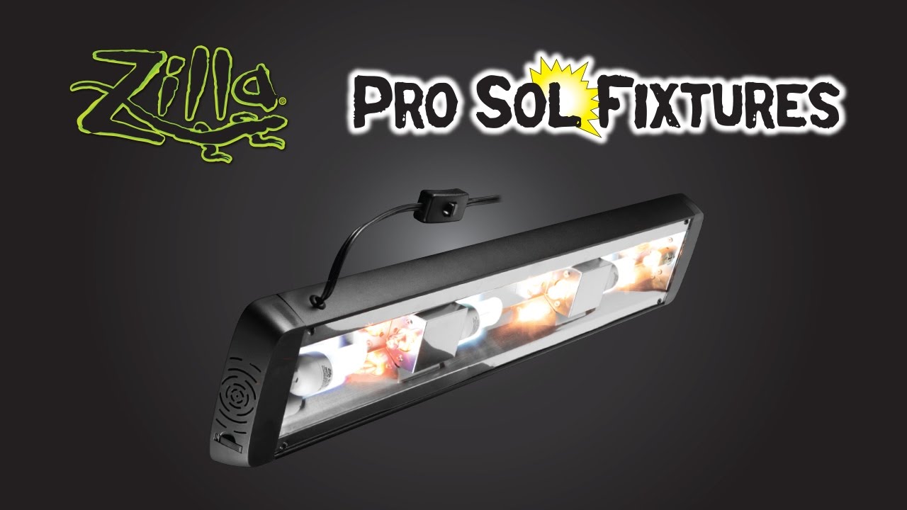 Zilla | Pro Sol Light Fixture - Reptile Lighting - Reptile Heat - Reptile UVB