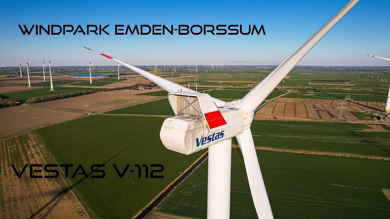 Vestas V112 Windpark Emden-Borßum / DJI Air 2S |4K 60fps