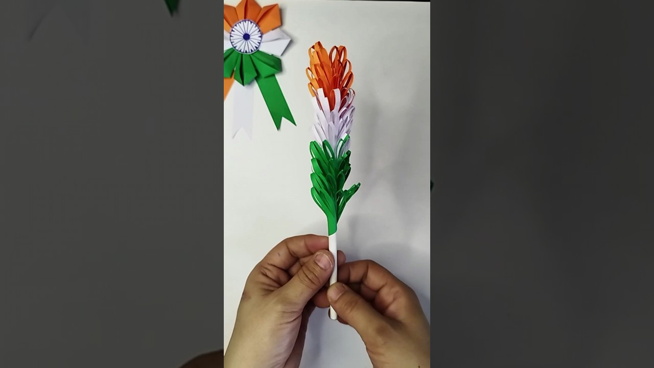 Easy Tricolor Paper Flower | Independence Day Craft |  Republic Day Craft Idea
