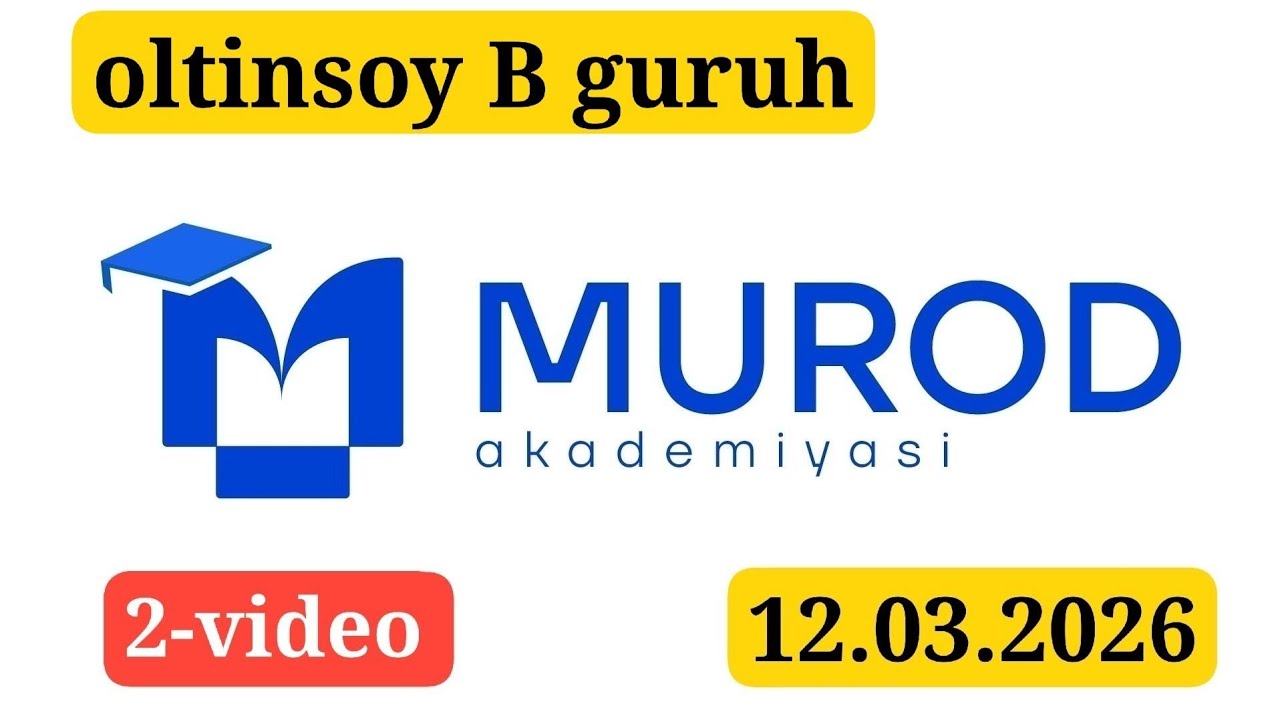 OLTINSOY B GURUH. YOSH IQTIDOR EGALARI 2-QISM 10-MAVZU. 12.03.2026