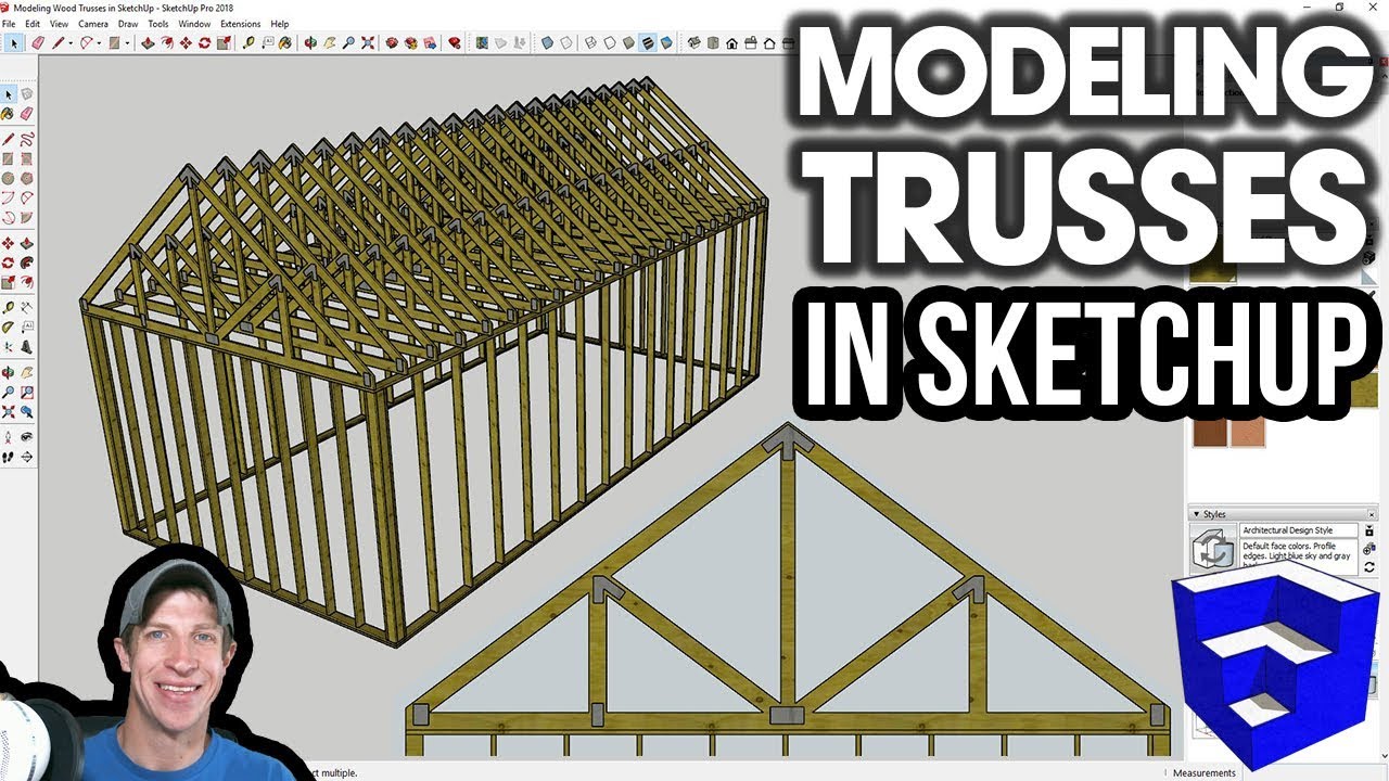 Моделирование деревянных ферм в SketchUp