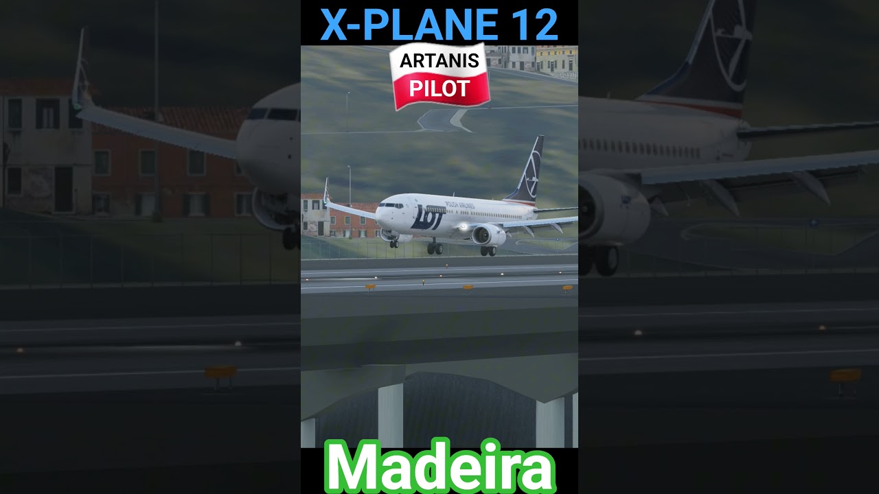 🛬🔥❗🇵🇱 Madeira landing Runway 23 Boeing 737 Polish Pilot X-PLANE 12