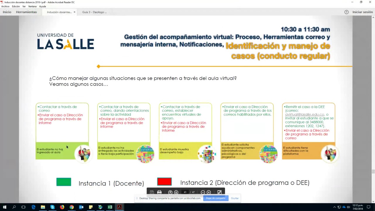 Proceso de seguimiento y apoyo acad&eacute;mico estudiantes distancia