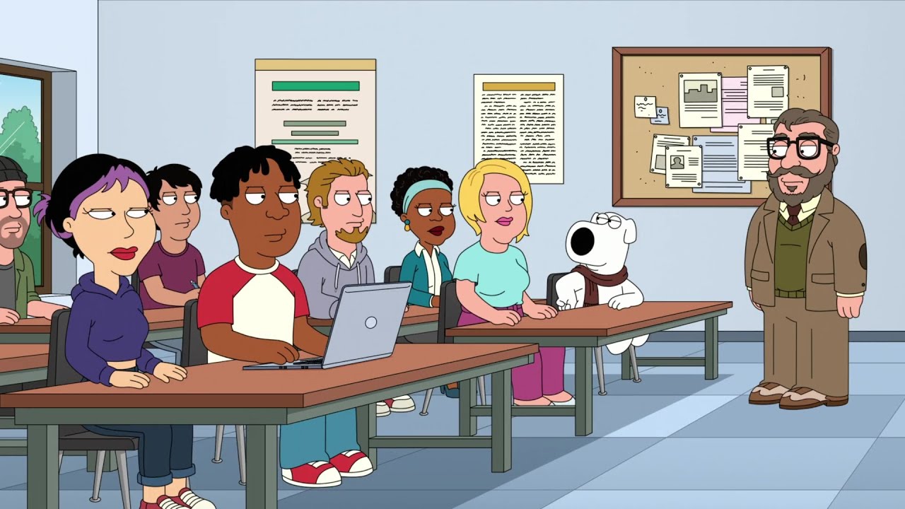 Family Guy - Brian can't come up with gripping story ideas