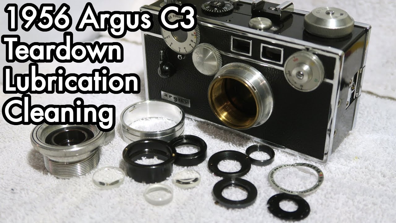 1956 Argus C3 Camera / Lens Teardown, Lubrication, Cleaning, Repair