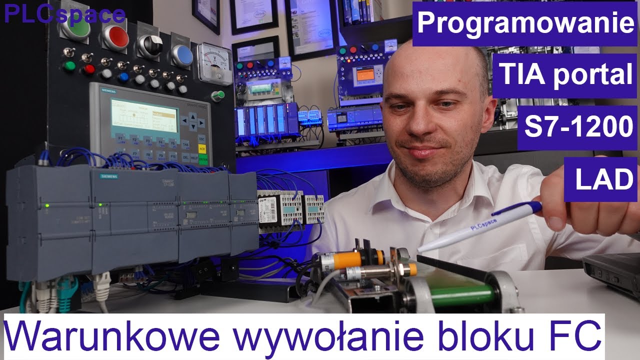 Warunkowe wywołanie bloku FC - Kurs programowania PLC Siemens S7-1200 - TIA Portal - LAD