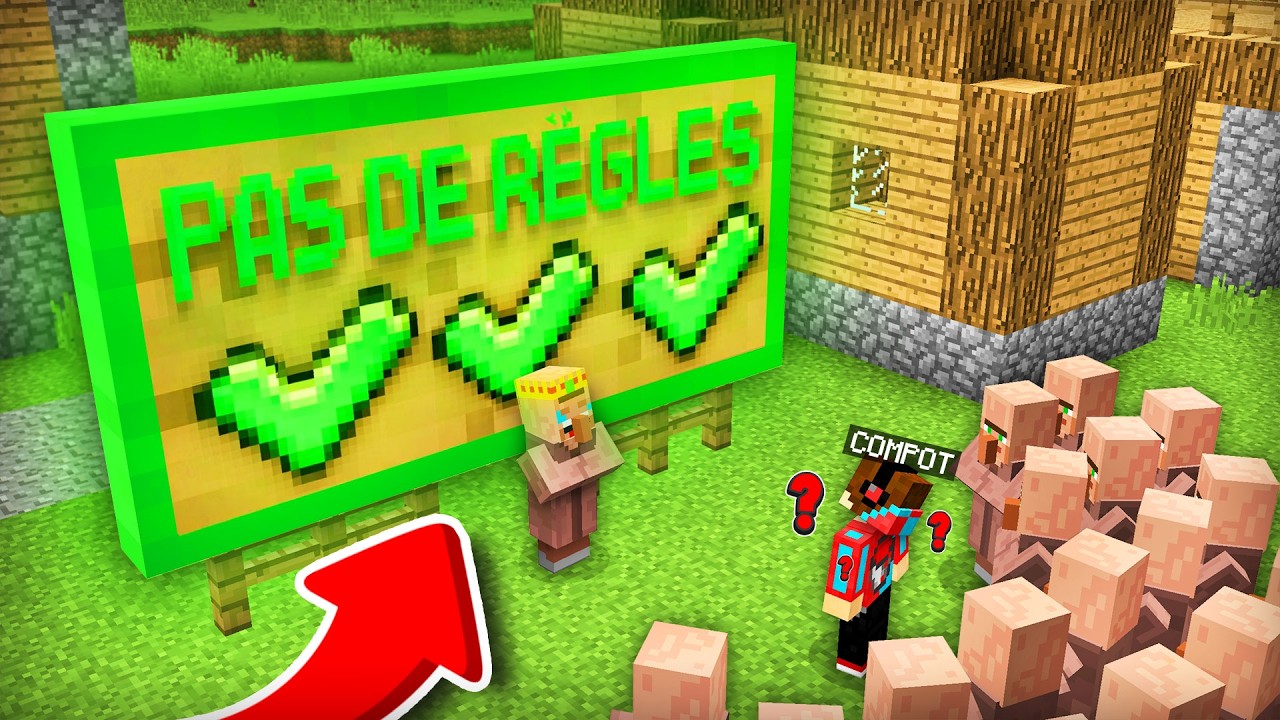 LE MAIRE N’AURAIT PAS DÛ ENLEVER LES RÈGLES AU VILLAGE DANS MINECRAFT | Compot Minecraft