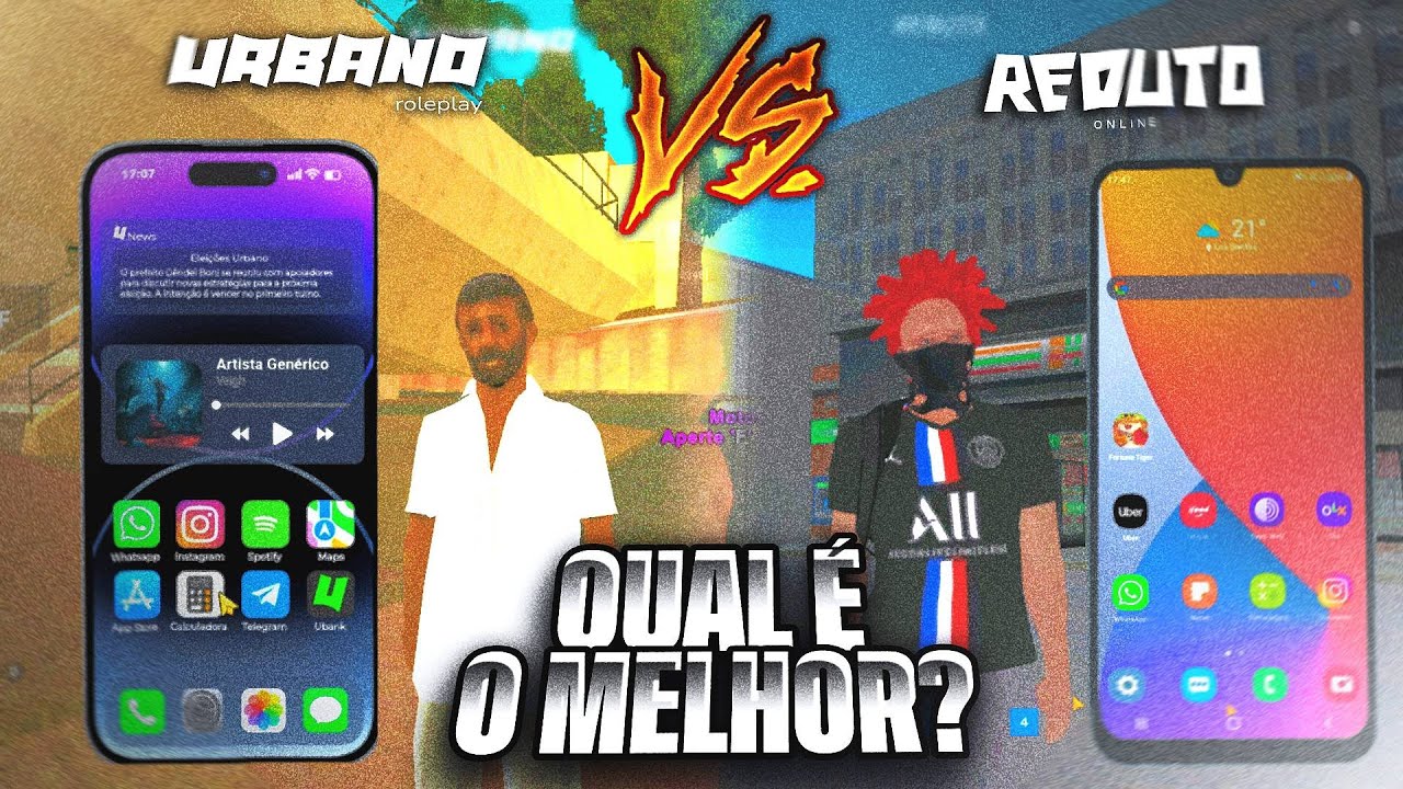 JOGUEI REDUTO E URBANO RP PRA VER QUAL É MELHOR!😱 - GTA SAMP ANDROID/PC