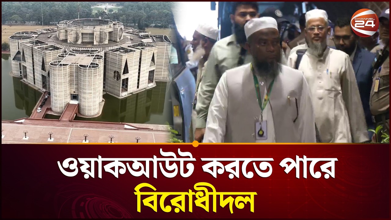 সংসদের প্রথম অধিবেশন থেকে ওয়াকআউট করতে পারে বিরোধীদল | 13th Bangladesh Parliament | Channel 24