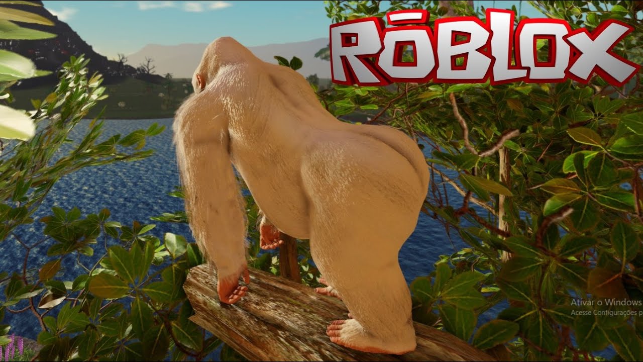 COMPREI A SKIN BRANCA DO GORILA no JUNGLE LIFE da ROBLOX #roblox #junglelife