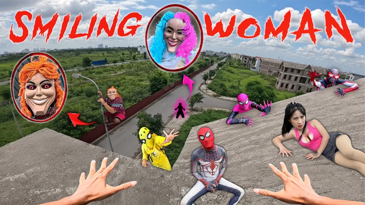 7 SPIDERMAN Vs SMILING WOMAN REAL LIFE ESCAPE 305.0 (Horror Parkour Pov Short) | Epic POV