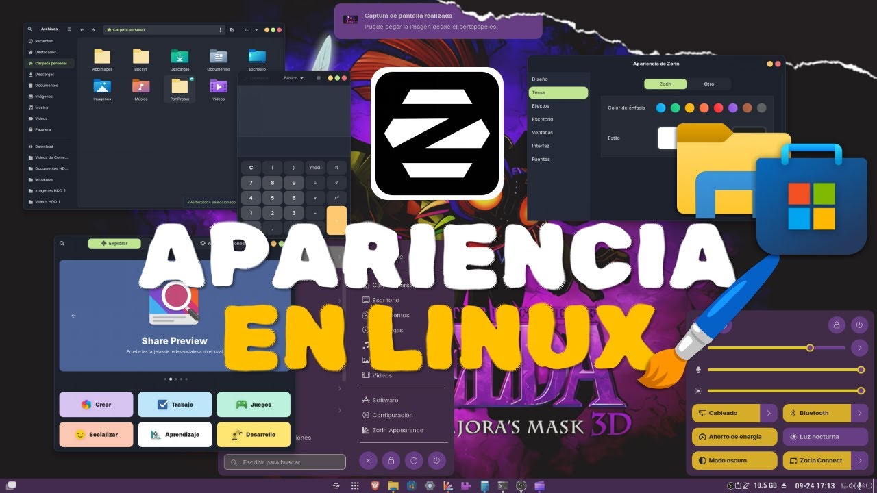 Cambia la APARIENCIA de Linux Zorin o GNOME - cambiando TEMAS y ICONOS de todas las aplicaciones- #1