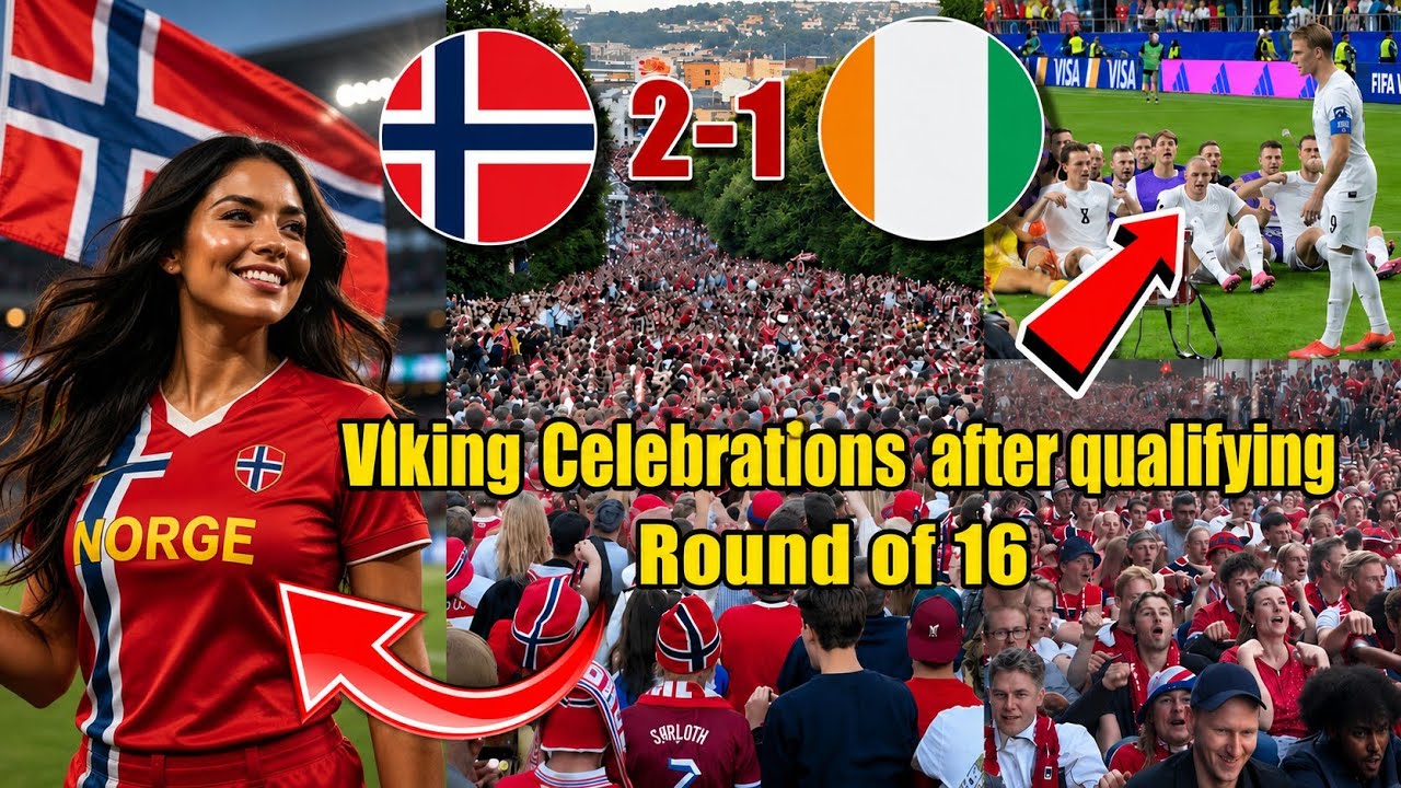 🥁🇧🇻 Norway's Viking celebration after qualifying for the Round of 16 by defeating Ivory Coast