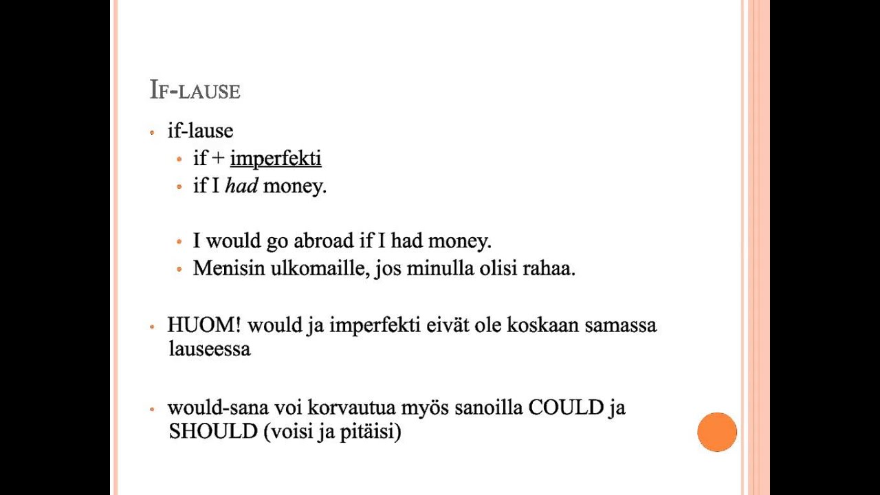 Konditionaali ja if-lause