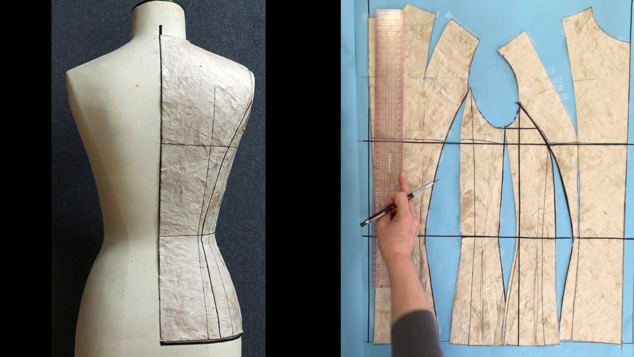 Pattern making logic４panel　身頃と袖ぐりの基準線？