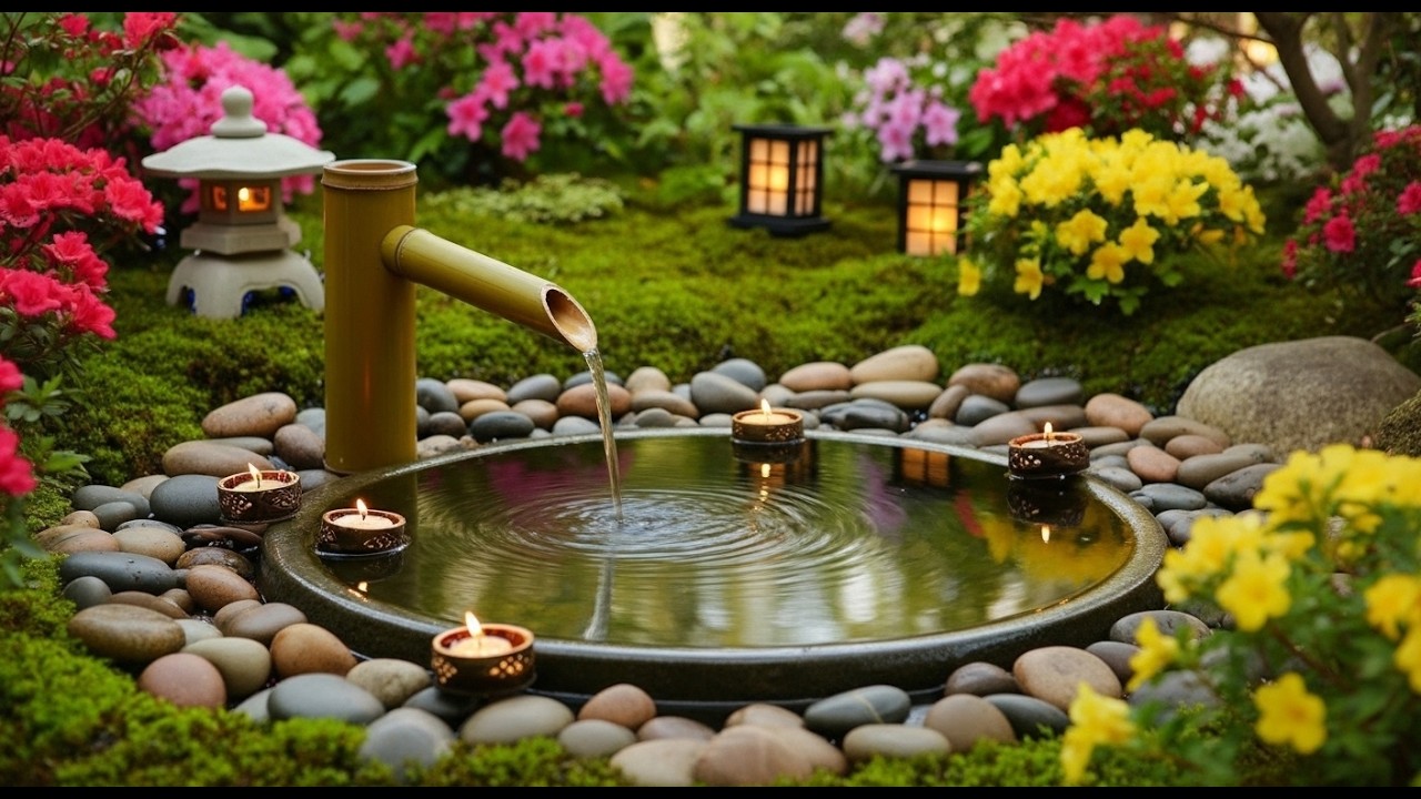 Bamboo Water + Soft Piano for Deep Sleep (No Talking, No Lyrics) • Live Soundscape
