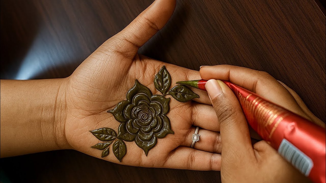 Beautiful Quick Henna For Front Hand//Easy And Simple Mahndi Design Tutorial @whiiterose 