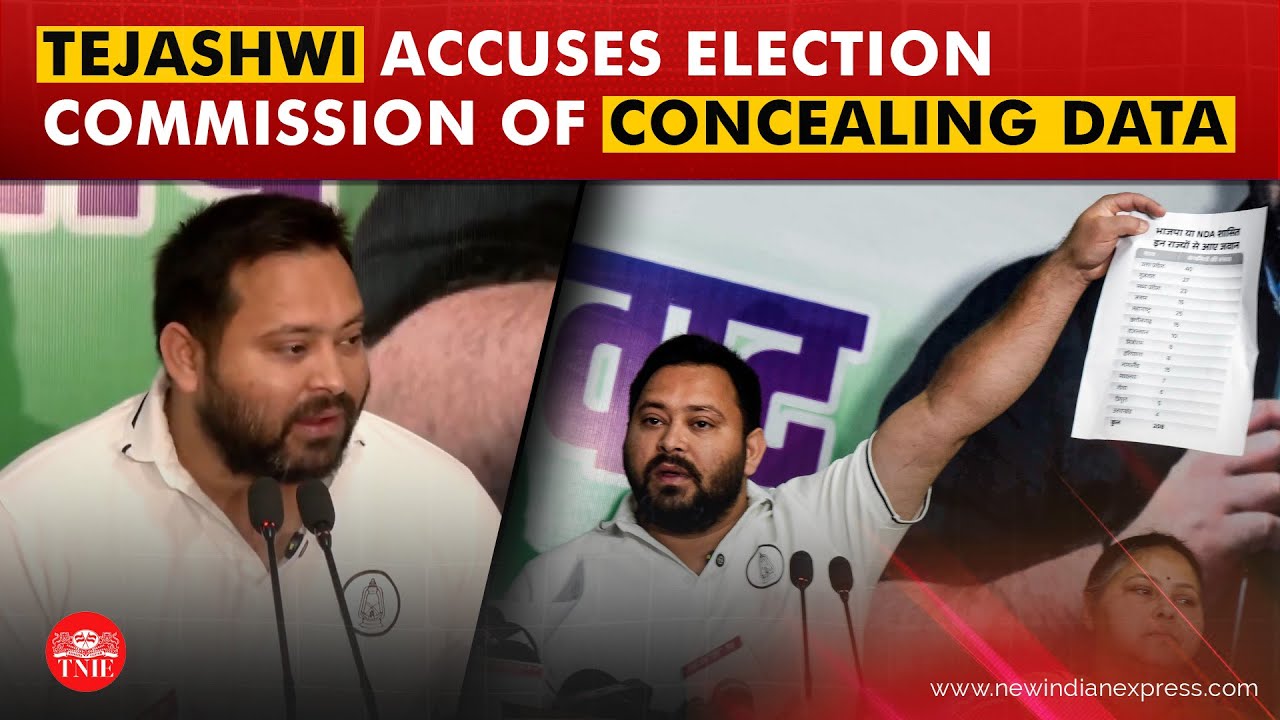 Tejashwi Yadav promises development for Bihar, accuses BJP and EC of colluding in press conference