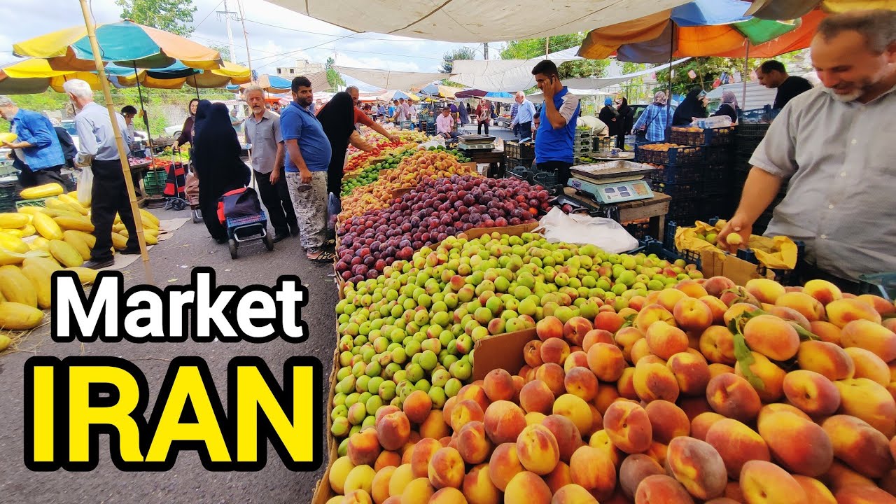 Iran 2025: local market of small city in northern Iran.Rostam Abad city.