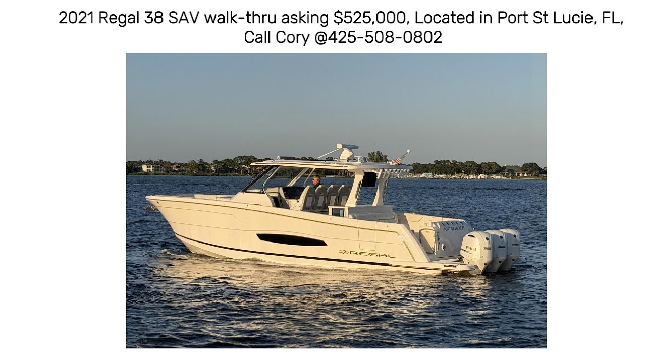 New Arrival!  2021 Regal 38 SAV, $525,000 in Port St Lucie, FL