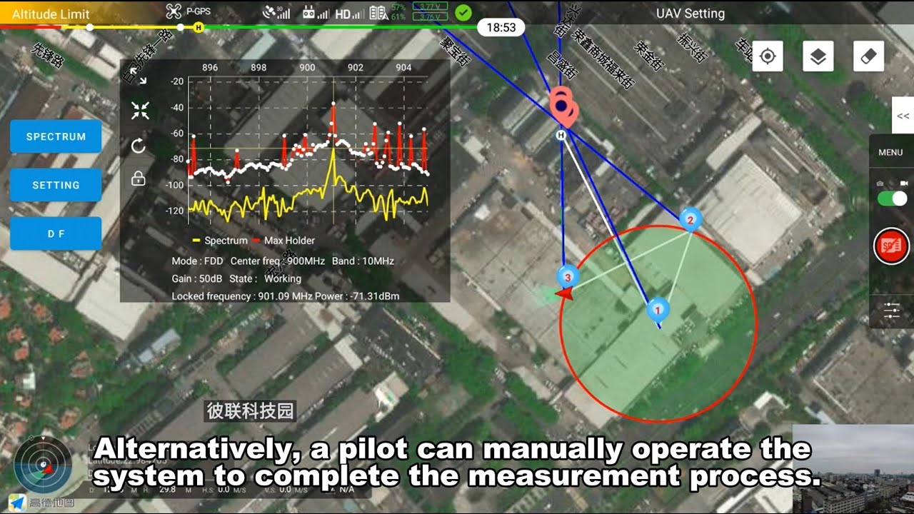 Demo of Drone Mounted RF Direction Finder