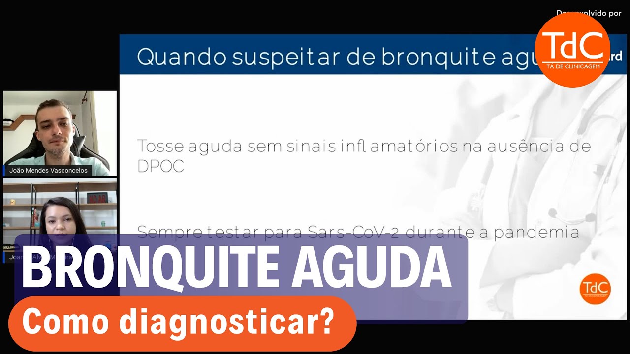 Como diagnosticar bronquite aguda?