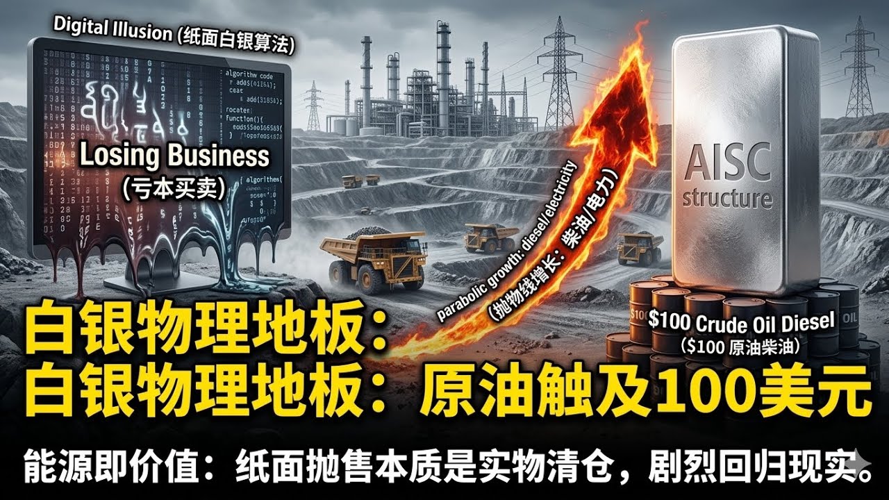 油价突破100美元：白银供应链正在发生一场隐秘崩塌｜能源危机引爆白银成本！全球库存正在被迅速抽干｜能源通胀时代：为什么白银生产成本正在失控？