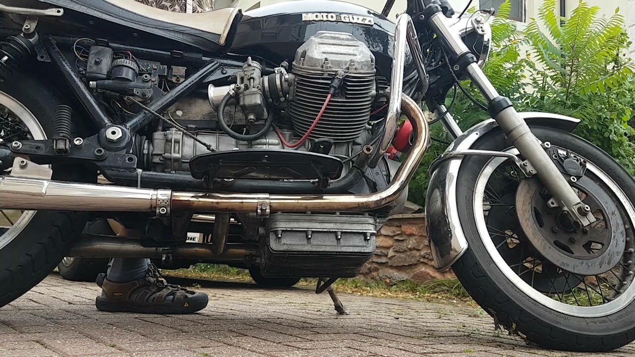 Cold start, rebuilt Moto Guzzi 850 t3 motor.