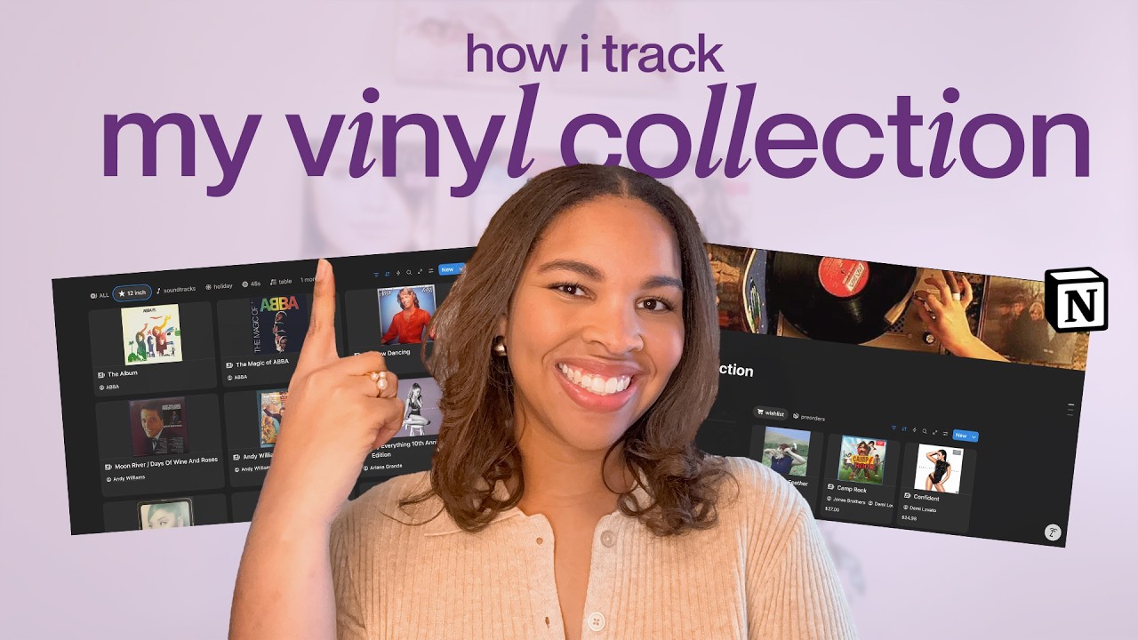 how i track my vinyl collection with notion 2026 💿 💜 💻 | #howto #notion #vinylcollection #youtube