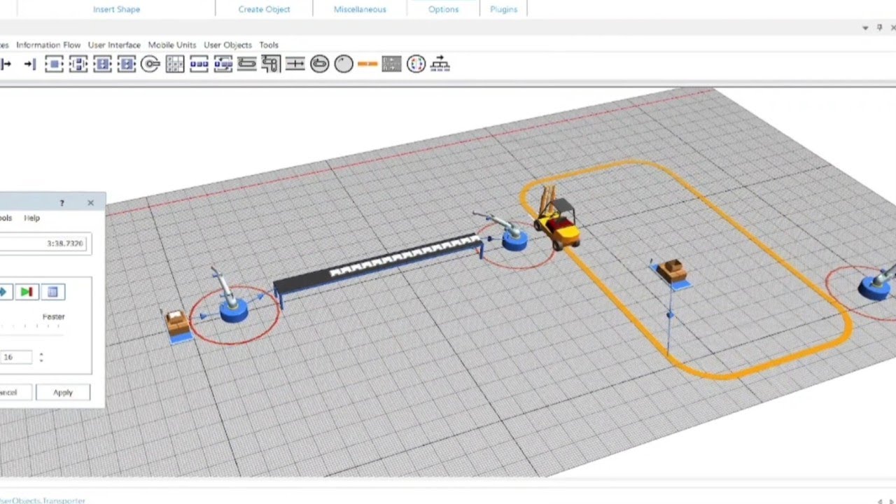 How to create a Transporter | Tecnomatix Plant Simulation Tamil