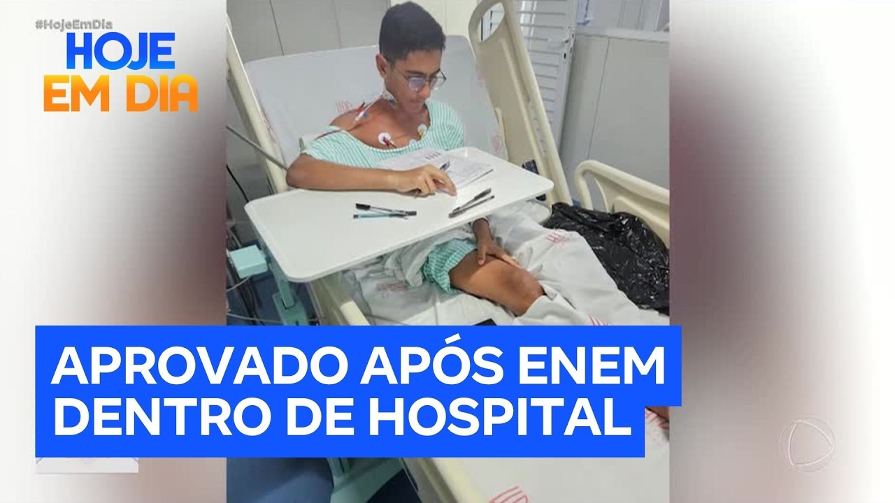 Jovem é aprovado em medicina após fazer prova do Enem dentro de hospital