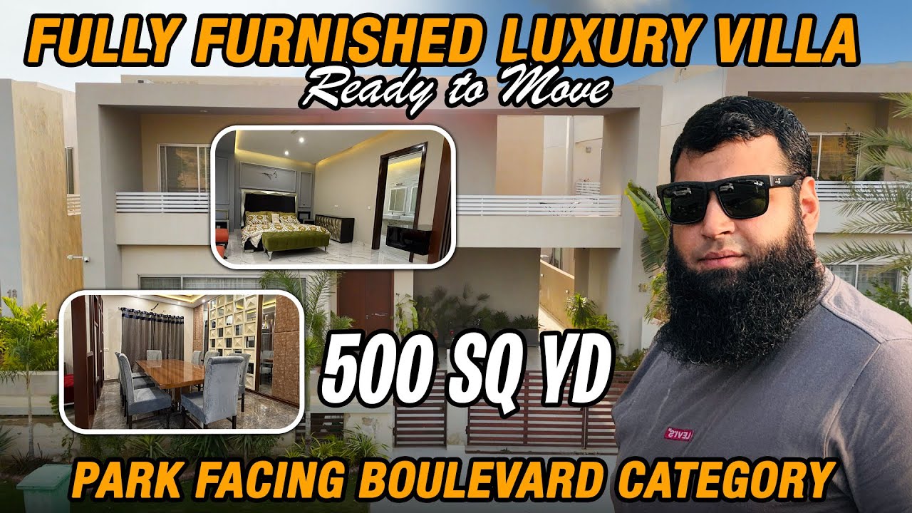 Luxury Furnished 500 Sq Yd Villa Tour | Park Facing | Bahria Paradise Karachi 🏡