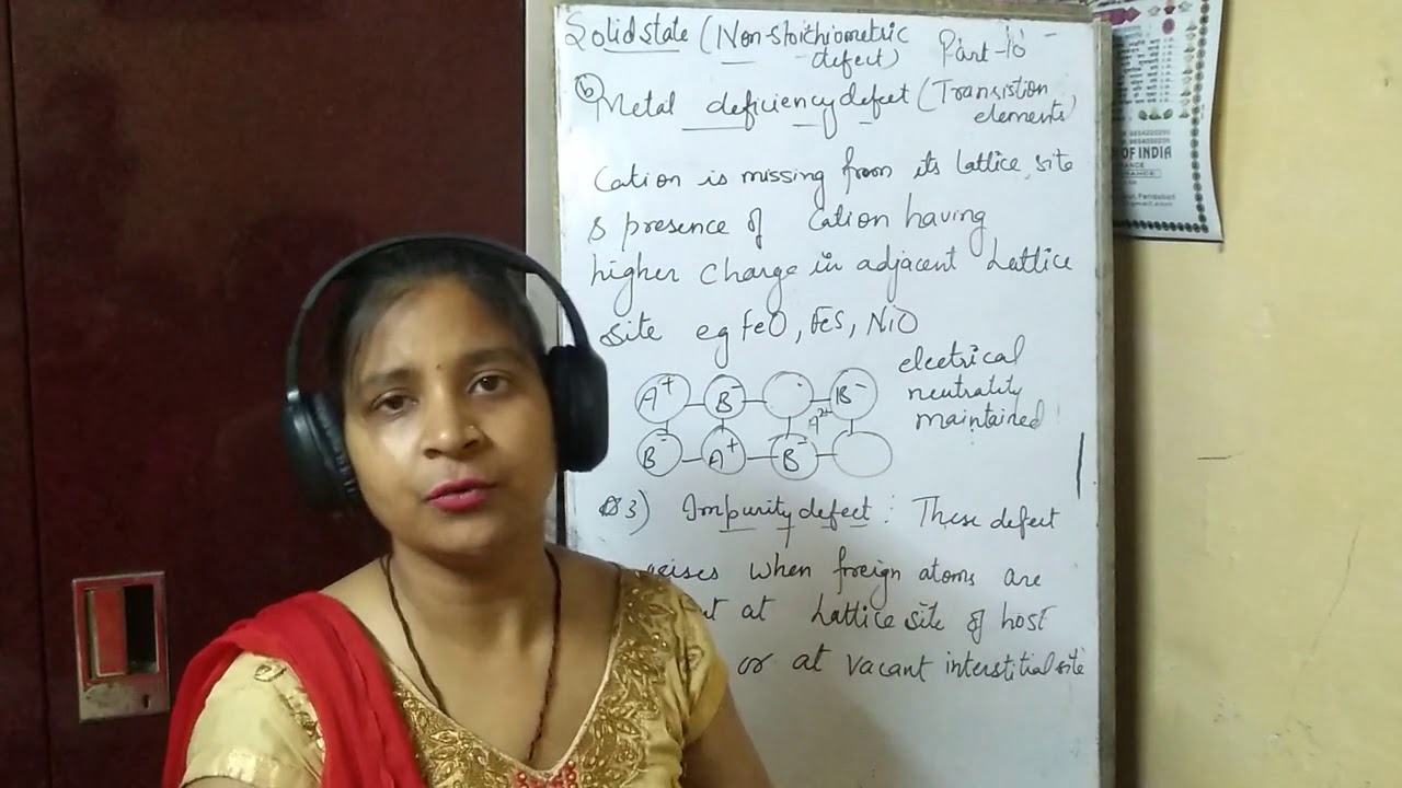 CLass XII  Chemistry Solid State  Topic - Metal Deficiency Defect Part10