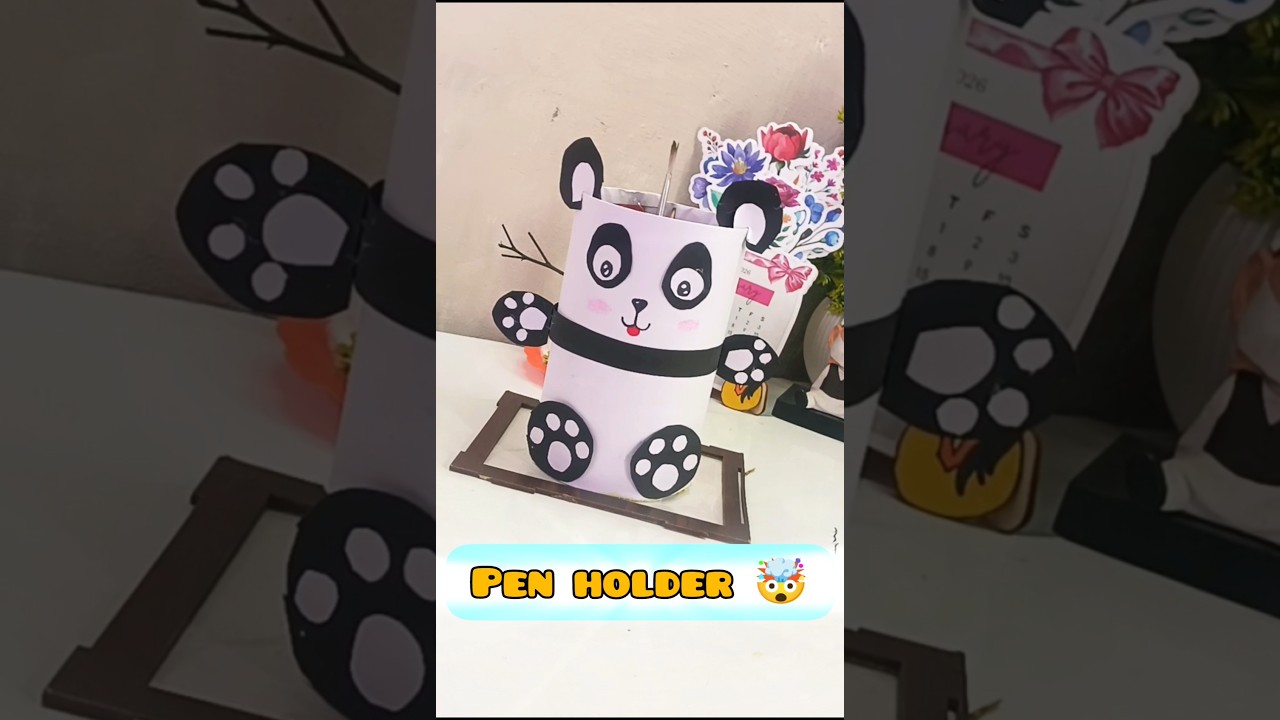 cute pen holder || diy pen stand 🤯 