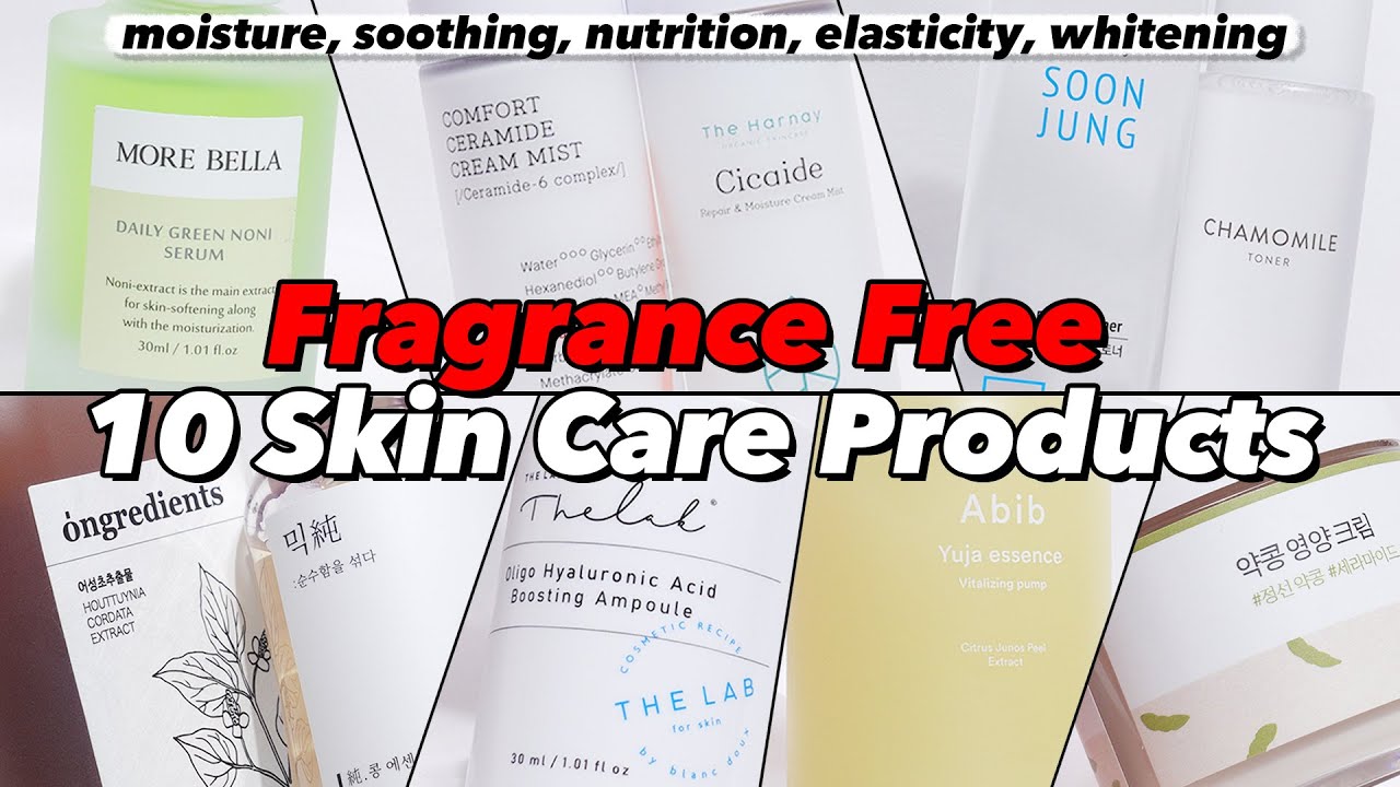 Fragrance Free 10 skin care products | Essential oils & Single ingredient