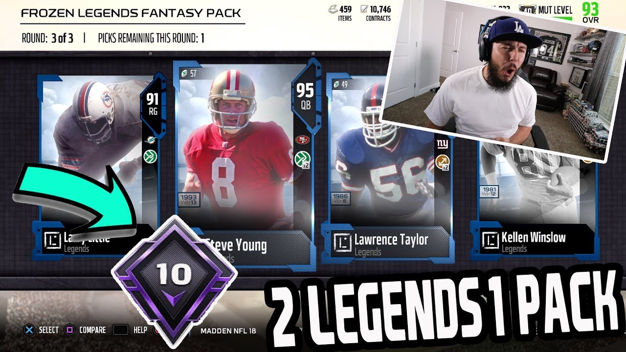 OMG 2 FULL LEGENDS IN 1 PACK!! TOP 10 WEEKEND LEAGUE REWARDS | MADDEN 18 PACK OPENING