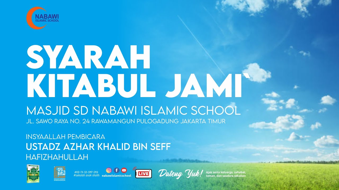 Majlis Ilmu NIS 27 01 2026 I Syarah Kitabul JamiI I Ustadz Azhar Khalid bin Seff