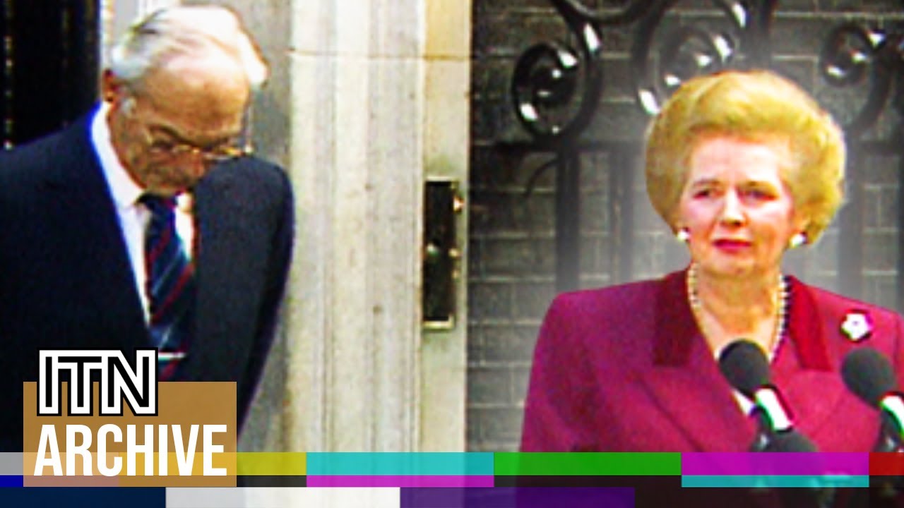 Tearful Margaret Thatcher Leaves Downing Street for the Last Time (1990)