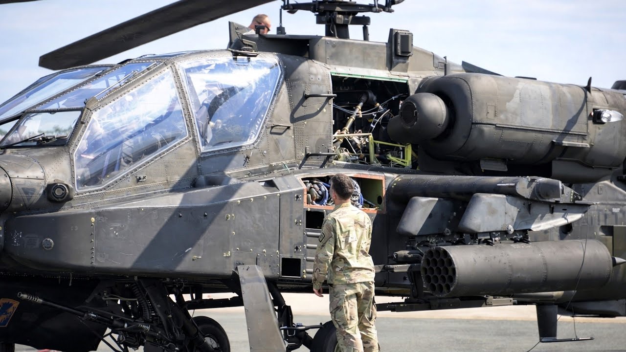 Moments Before the Attack: AH-64D Apache in Full Combat Preparation