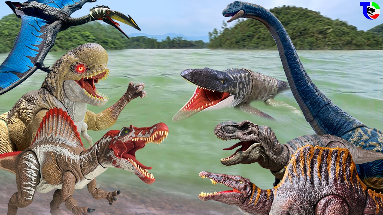 Dinosaur King 🦖 T-REX, SPINOSAURUS, THERIZINOSAURUS, MOSASAURUS, INDOMINUS | TCF CREATOR