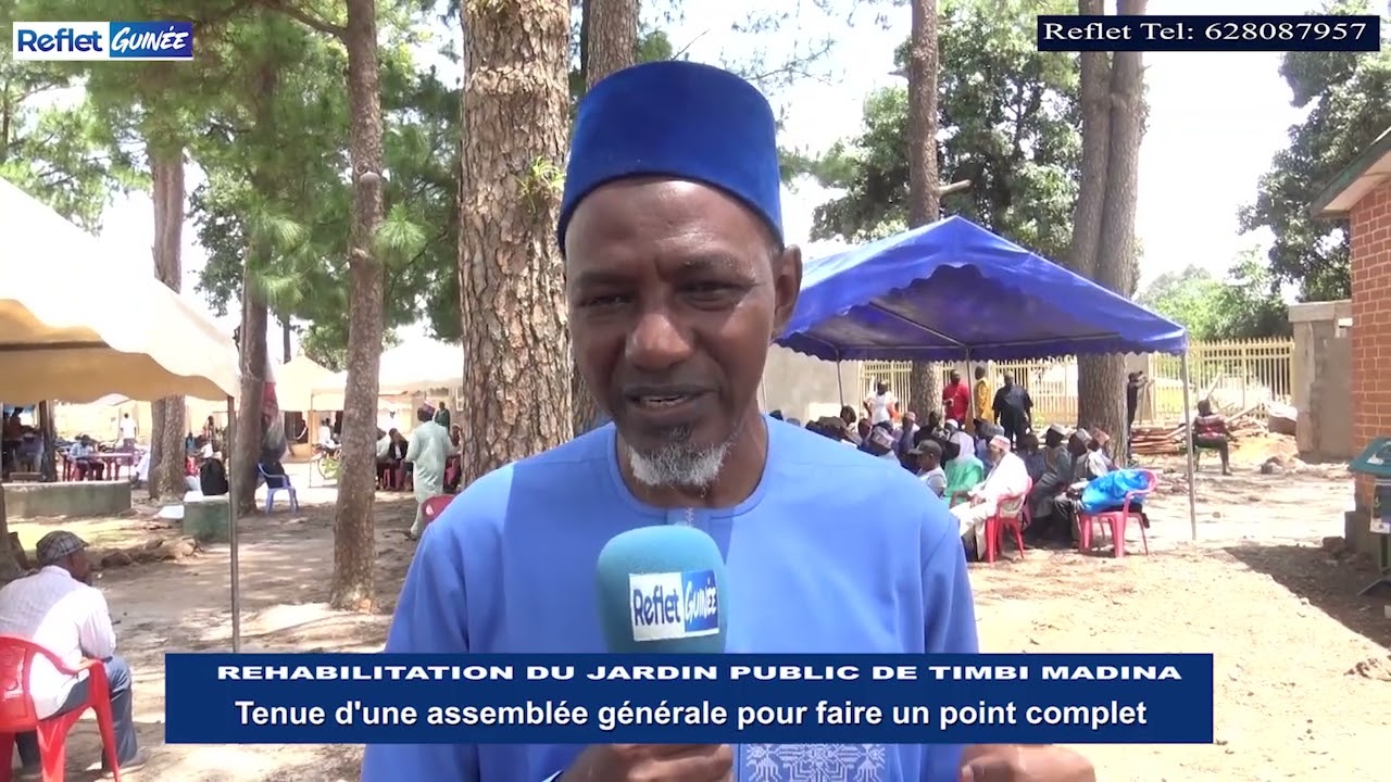 Timbi Madina: Des citoyens réhabilitent le jardin public de la localité
