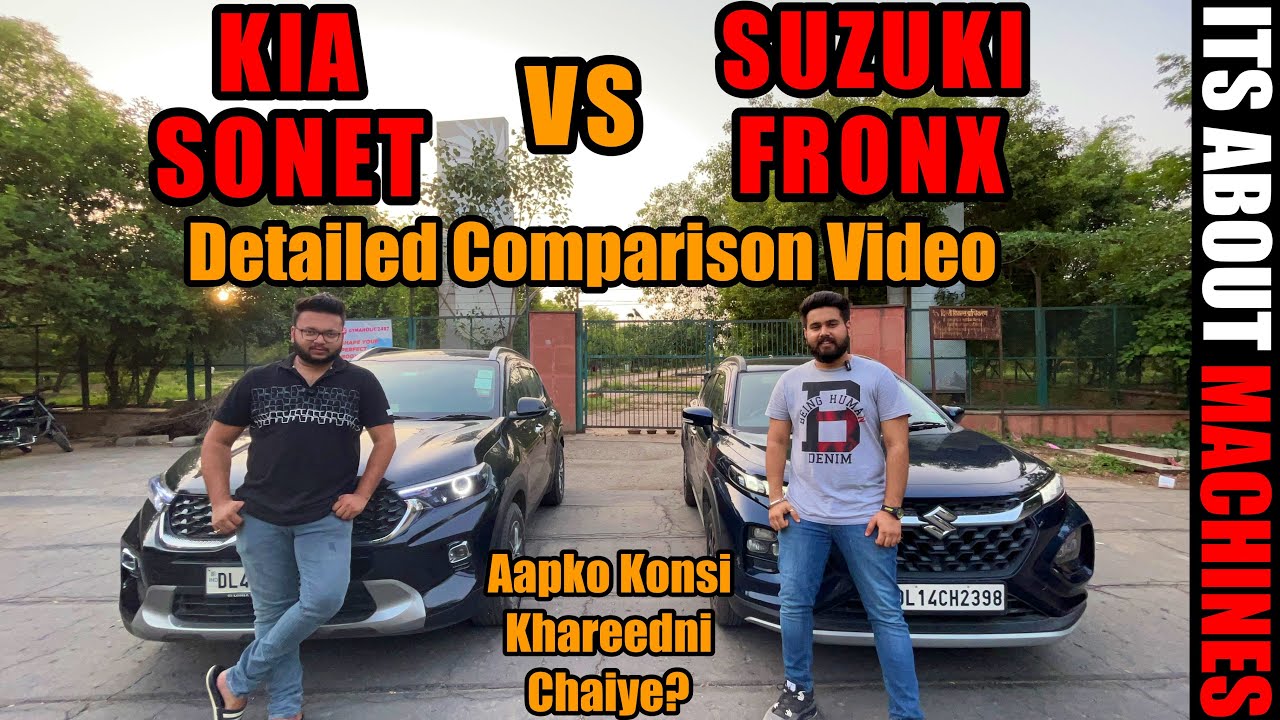 Kia Sonet vs Suzuki Fronx 2023🔥| Detailed comparison review | Which one should you pick?