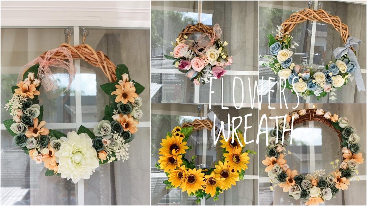#05cara menghias bunga flower wreath tutorial 🌹 | DIY