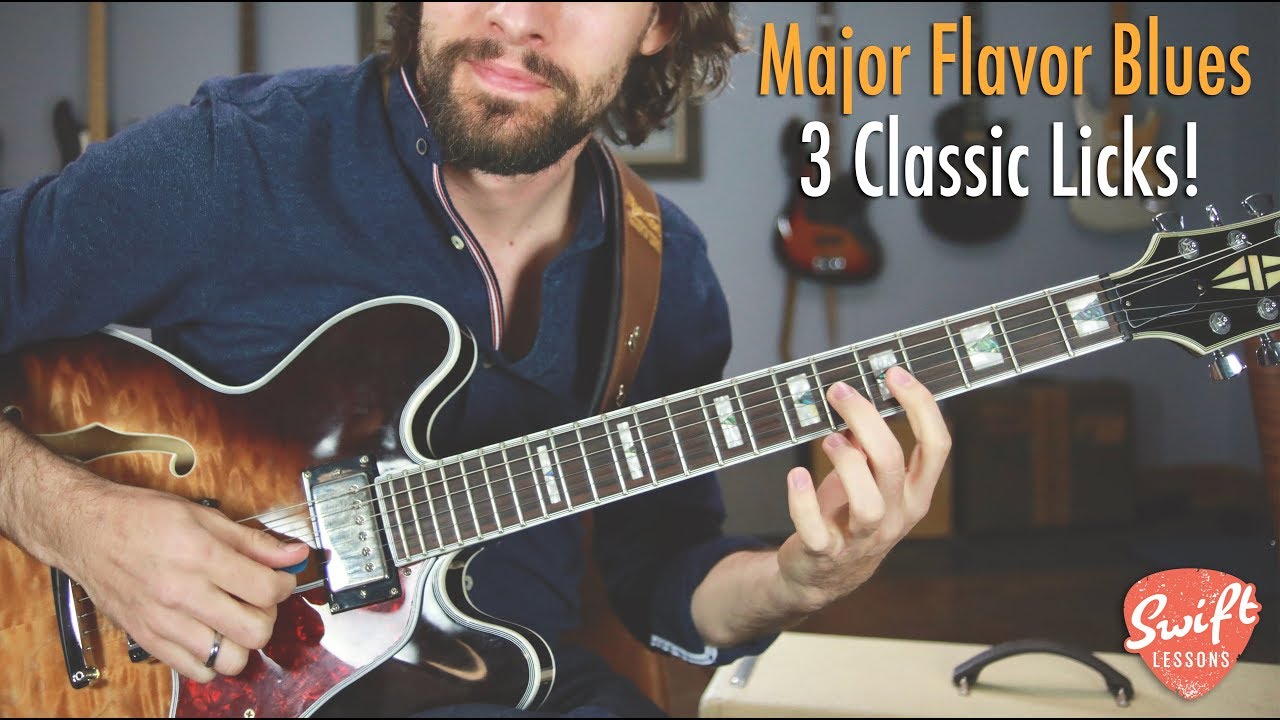 Major Flavor Blues Guitar Lesson - Three Classic Licks!