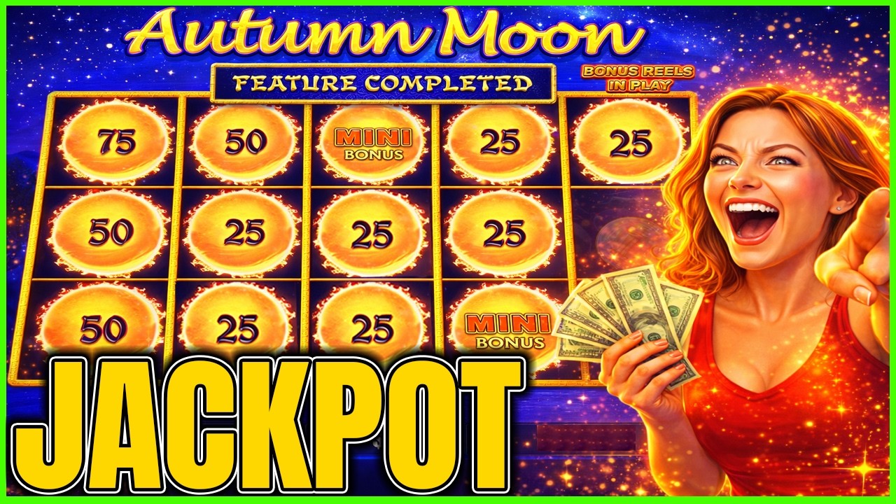 OMG We Landed DOUBLE PROGRESSIVE JACKPOT! Autumn Moon Dragon Link Slot