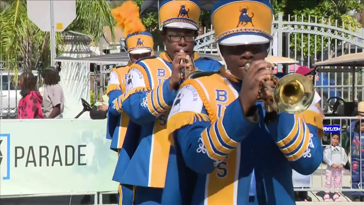 Miami Northwestern Senior High School’s marching band performs at MLK Day Parade